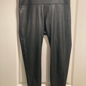 Black Faux Leather Leggings